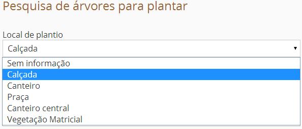 25 Pesquisar árvores para plantar Para pesquisar árvore para plantar, deve fazer o login, e ir em pesquisa, e