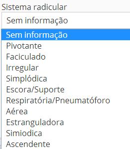 Quando clicar em pesquisar árvore para planta irá a parecer um formulário para responder, tem que colocar as