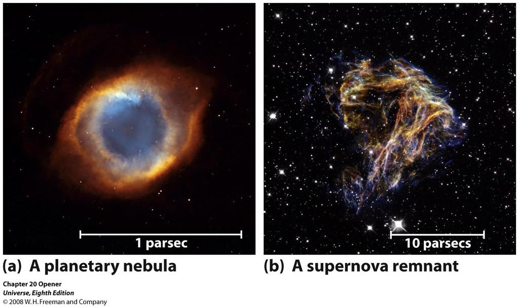 Remanescentes de Supernovas Em geral, são
