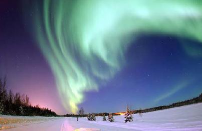 observação de auroras polares