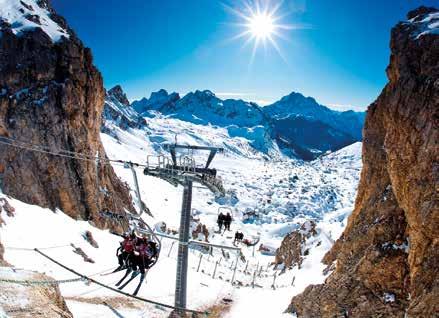 de 115 km de pistas com 95% de neve programada.