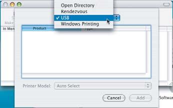 Instalar o Controlador e o Software Macintosh 5 Ligue o computador Macintosh. 6 Introduza o CD-ROM fornecido na unidade de CD-ROMs. 11 Escolha USB.