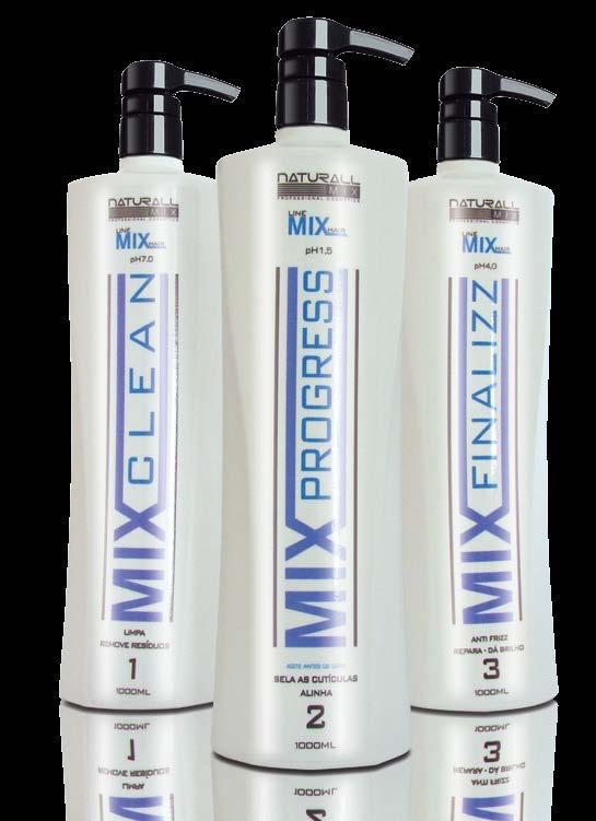 Kit Mix Progress MIX CLEAN 1L O Shampoo Mix Clean remove os resíduos e impurezas que se depositam sobre os fios.
