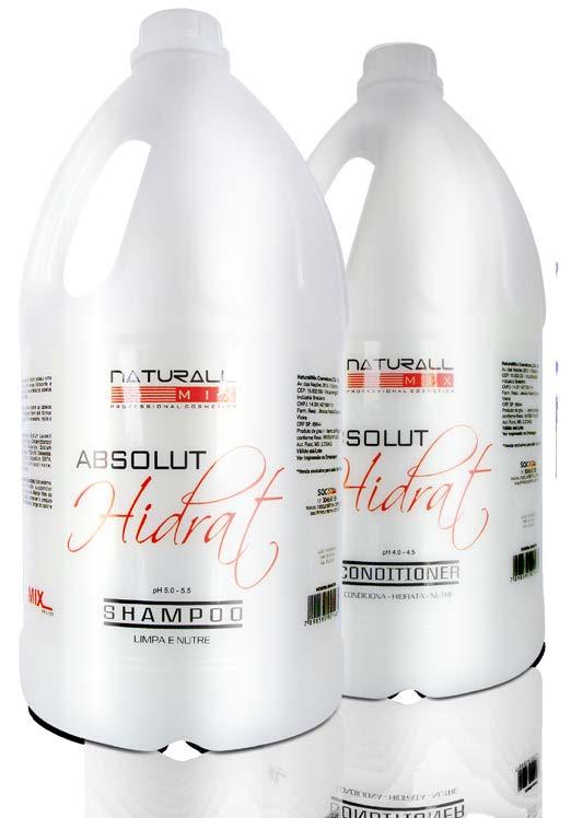 Absolut Hidrat SHAMPOO ABSOLUT HIDRAT 5L O Absolut Hidrat Shampoo possui uma formulação rica em ativos hidratantes e nutritivos da fibra capilar.