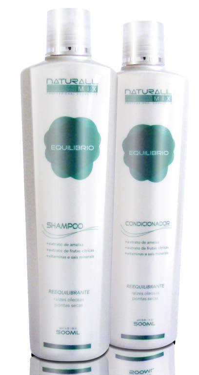 KIT MANUTENÇÃO Linha Equilíbrio SHAMPOO EQUILÍBRIO 500ml O Shampoo Equilíbrio foi formulado para limpar os fios e controlar a oleosidade excessiva do couro cabeludo, sem ressecar as pontas.