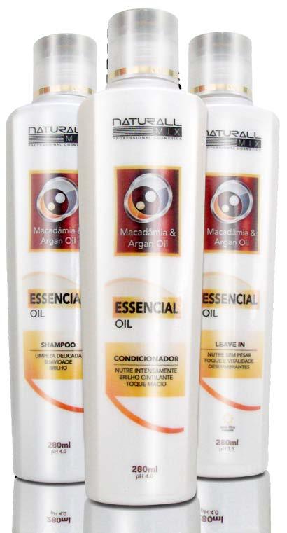 KIT MANUTENÇÃO Kit Essencial Oil SHAMPOO ESSENCIAL OIL 280ml Perfeito para cabelos com química, danificados e quebradiços.