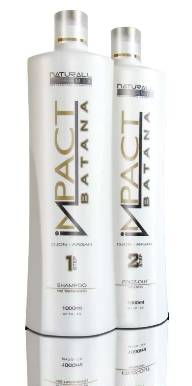 Kit Impact Batana SHAMPOO IMPACT BATANA 1L O Shampoo Pré Tratamento IMPACT BATANA possui em sua base óleo de Batana (Ojon) e Bio Ativos que equilibram a formulação, promovendo a remoção dos resíduos