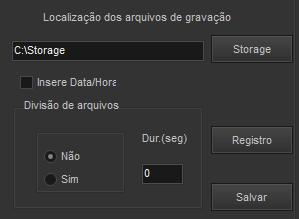 Basta salvar e iniciar gravação no painel principal do sistema. Após salvar as configurações feche o painel e inicie a gravação clicando em REC no painel principal do sistema.