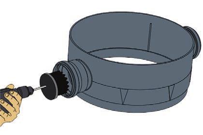 Passo 2: juste o anel giratório conforme necessidade da instalação e depois