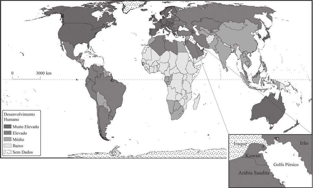 GRUPO III População e Povoamento; Contrastes de Desenvolvimento A Figura 4 representa o valor do Índice de Desenvolvimento Humano (IDH), em 2010.