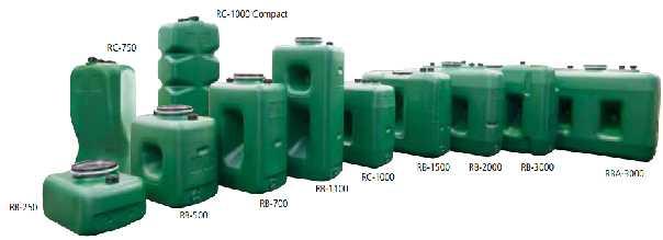 DEPÓSITOS PARA ÁGUA POTÁVEL Depósitos fechados ROTHAGUA e Vantagens Ampla gama; Soluções práticas e económicas; Fácil de transportar, armazenar e instalar; Aptos para a recolha e acumulação de água