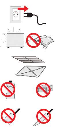 8. Limpeza e manutenção Antes de qualquer operação de limpeza, desligue seu forno da corrente elétrica e esteja certo de que ele está frio.