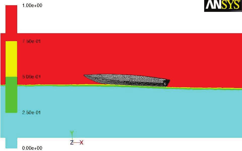 29 Figura 15 - Simulação bifásica de embarcação de planeio em ANSYS FLUENT. Fonte: http://www.cfd-online.com/ (2010).