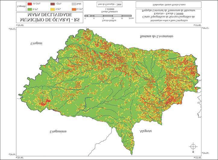 Figura 7. Mapa de declividade do município de Quaraí-RS. 3.1.2.