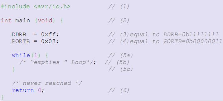 4.2 Códigos exemplos Uma simples implementação de um programa seqüencial pode ser visualizado na Figura 5.3.