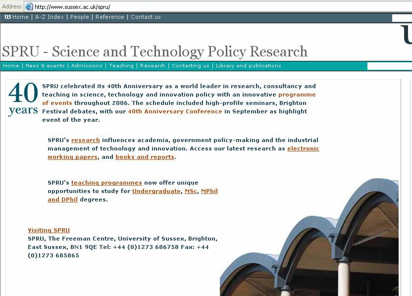 Science and Technology Policy Research (SPRU),