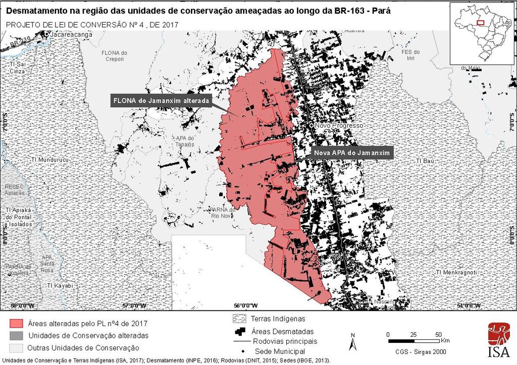 maior avanço do desmatamento recente em toda a Amazônia brasileira.