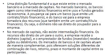 entre Mercado Financeiro e Mercado de