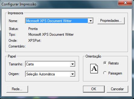 5.4 Impressoras Essa tela configura a impressora