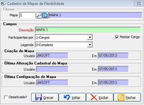 3.1.2 Configuração dos Mapas Para configurara o mapa, deve-se selecionar o mapa criado.