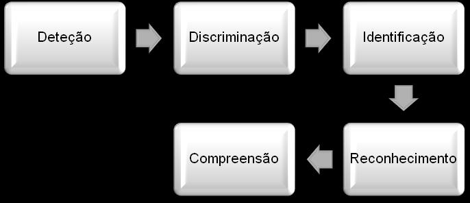 discriminação, identificação, reconhecimento e compreensão (esquema 1) (Miranda & Alegria, 2009; Monfort & Sánchez, 2002).