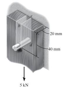 7. Uma placa é fixada a uma base de madeira por meio de três parafusos de diâmetro 22 mm e submetida a uma carga P = 120 kn, conforme mostra a figura ao lado.