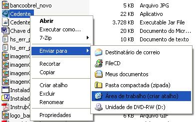 Aguardar o término da instalação Dentro desta pasta Sicoob, existe um arquivo chamado Cedente, clicar com botão direito