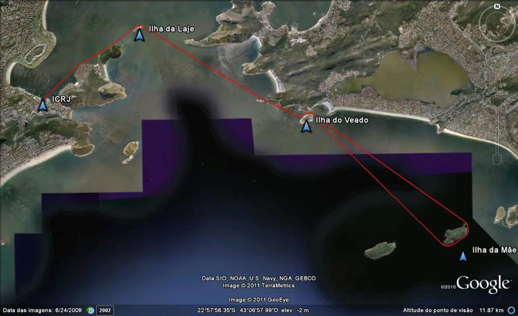 Anexo 1: Mapas dos Percursos Categoria V1 Masculina Iate Clube do Rio de Janeiro Ilha da Laje - Ilha do Veado Ilha da Mãe - Ilha do Veado - Ilha da Laje ICRJ - Distância: 28 km