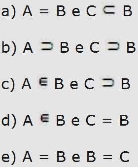 Dois conjuntos B e C são subconjuntos de um conjunto A, porém A também é