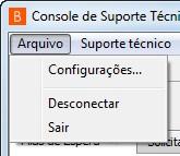 Altere Configurações e Preferências no Console de Suporte Técnico Clique em Arquivo > Configurações no canto superior esquerdo do console de suporte técnico para configurar suas preferências.