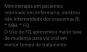 Monoterapia versus Terapia Combinada 656 739 888 3 classes de tratamento Estudo prospectivo Postma DF et al. Antibiotic Treatment Strategies for Community-Acquired Pneumonia in Adults.