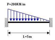 EXEMPLO 02) Calcular o valor da resultante da carga triangular distribuída representada abaixo: