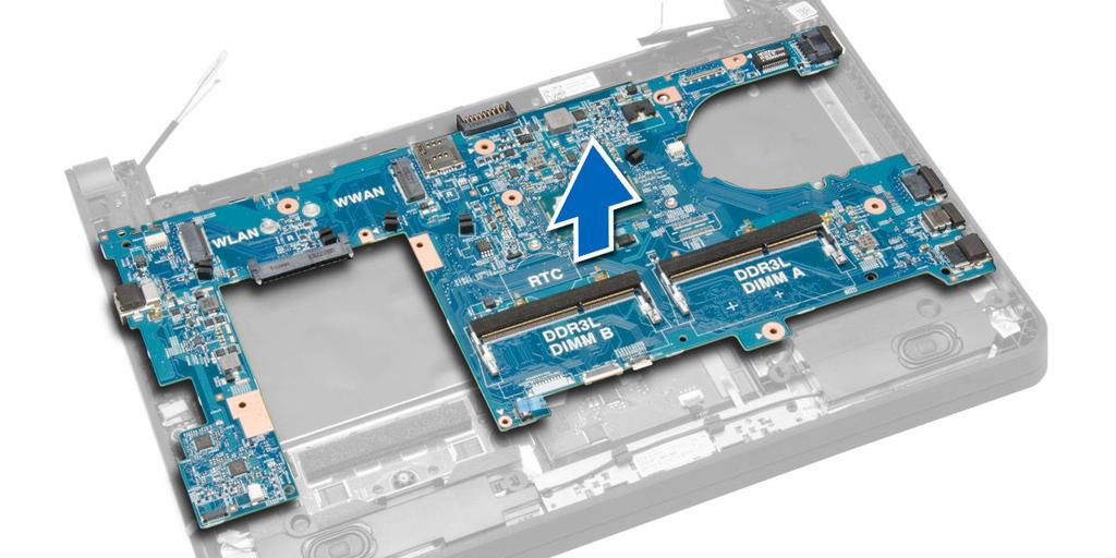 Aperte os parafusos para prender a placa de sistema ao chassi. 3.