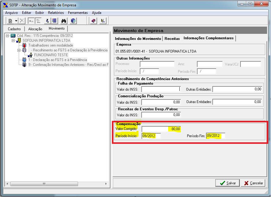 2.5.1. PROCESSAMENTO-> ARQUIVOS DIGITAIS-> SEFIP.