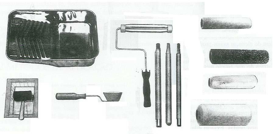 5.2.2.2. Rolo É, junto com a pistola convencional (pistola a ar), o mais tradicional método de aplicação de tintas na pintura