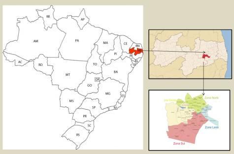 Campina Grande está localizada no nordeste brasileiro, na região do Agreste Paraibano, no planalto da Borborema a 550m acima do nível do mar, no ponto de latitude 7º13 11 sul e de longitude 35º52 31