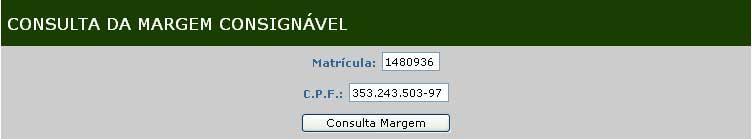 Serão exibidas as informações sobre o Servidor e sua Margem para a próxima referência de lançamento. 3.