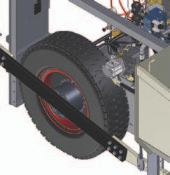 operação e integrado à máquina; Confiabilidade e facilidade de manutenção; Motor hidráulico longe da massa asfáltica; Tração integral hidráulica; Velocidade de trabalho: VDA 400: de 0 até 30 m/min