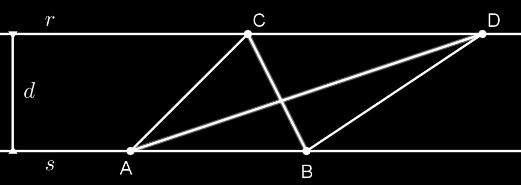 Na figura abaixo as retas r e s que contém C, D e A, B,