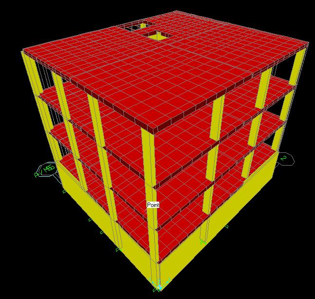 Capitulo III Figura 31 Modelo em SAP2000 Ao modelar o mesmo edifício nestes dois programas de cálculo de estruturas, tive a oportunidade de navegar por cada um deles para efectuar as mesmas tarefas.