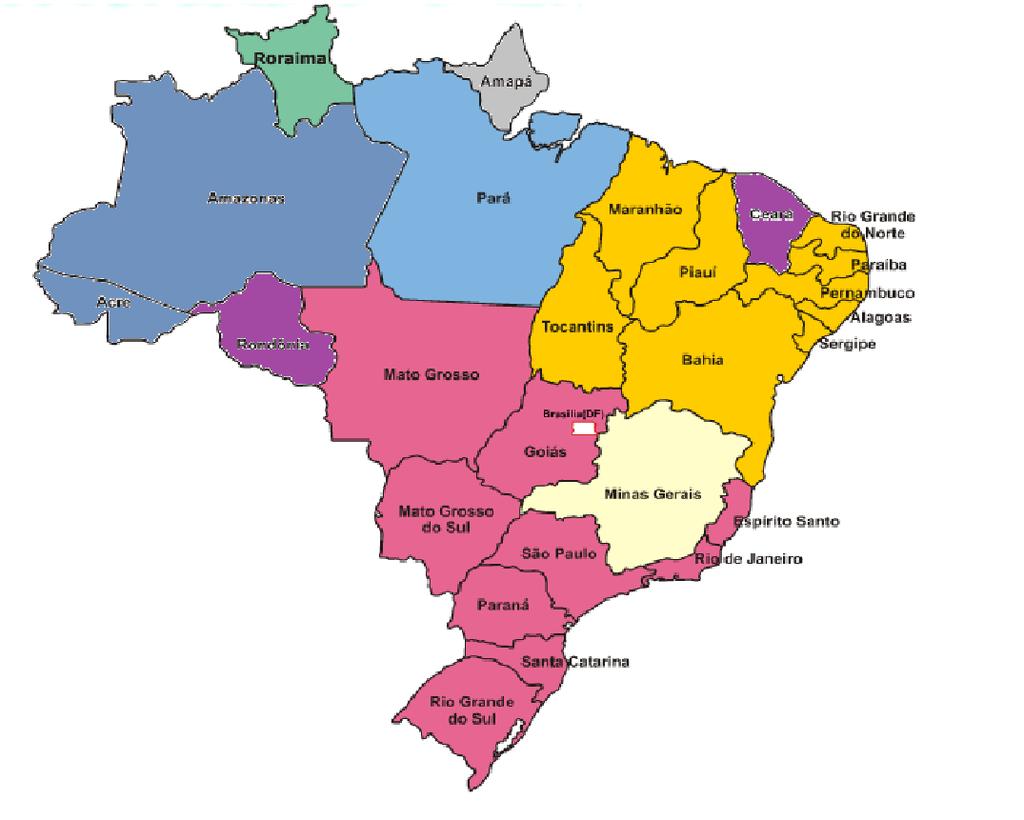 Cluster4 0,159741 Cluster5 0,147145 Cluster6 0,113422 Cluster7 0,107773 Cluster8 00000 O mapa abaixo representa a divisão por cores dos estados levando em conta o desvio padrão relacionado às