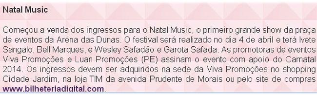 Data: 12/03/2014 Nome do veiculo: Na Hora H Nome do repórter: