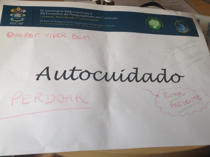 Nesta oficina trabalhamos a necessidade enquanto educadores de nos conscientizar do autocuidado em todos os aspectos: físico, mental, emocional,