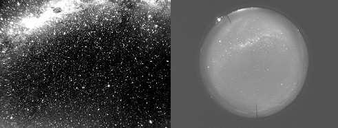 Exemplos de imagens celestes obtidas no Observatório Espacial do Sul por câmeras imageadoras CCD s são mostradas na figura 6.2. Figura 6.