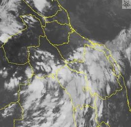 (a) Figura 7 (a) Imagem do satélite GOES-8 ch.4 do dia 08/02/2000 às 21:15Z e imagem CAPPI do radar do Pico do Couto das 23:24Z do dia 08/02/2000.