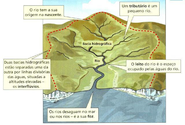 A BACIA HIDROGRÁFICA É USUALMENTE DEFINIDA COMO A ÁREA NA QUAL OCORRE A CAPTAÇÃO DE ÁGUA (DRENAGEM) PARA UM