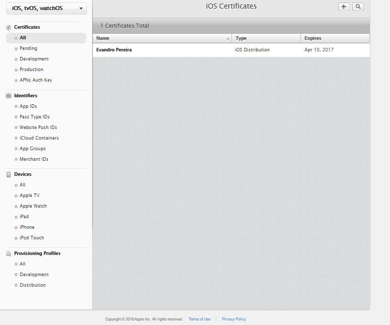 - itunes Connect Neste menu você faz as configurações da publicação do aplicativo na Apple.