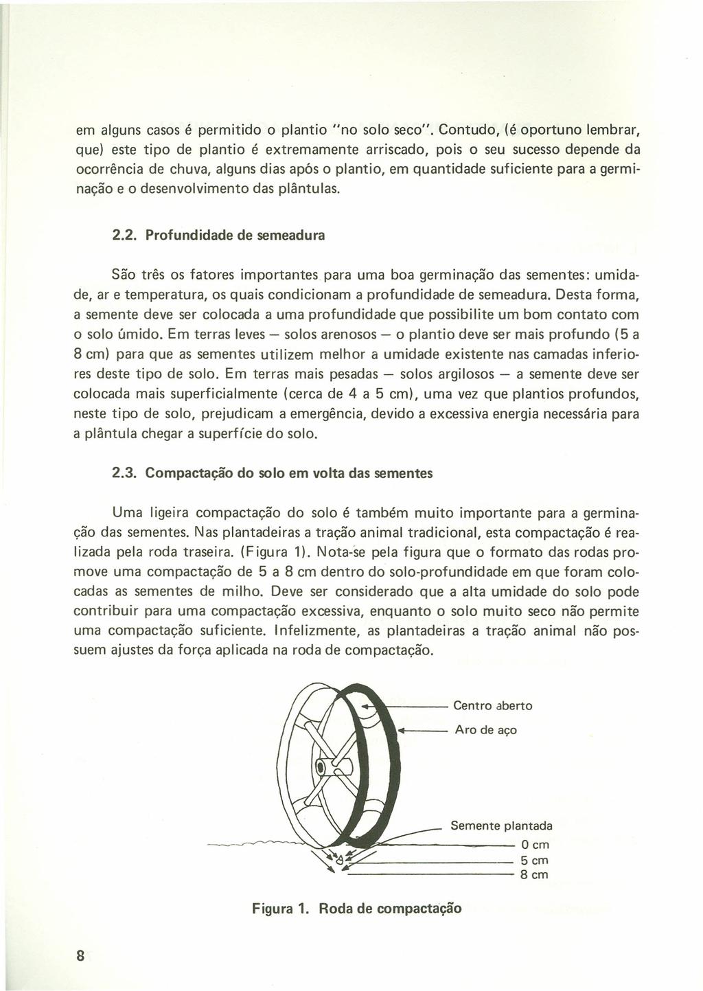 em alguns casos é permitido o plantio "no solo seco".