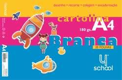 Bloco Cartolina Branca 4School