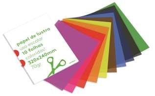 Papel Lustro School 10fls 10 cores 320x240 15663 Lustro